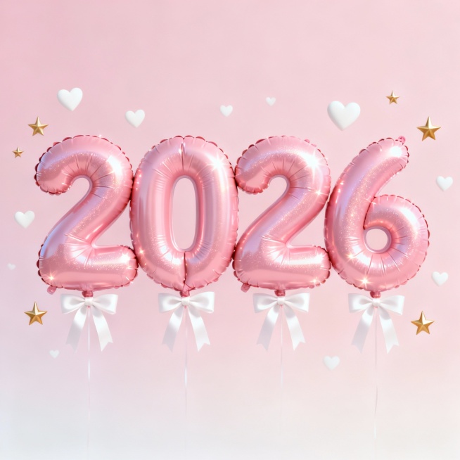 2026气球文字粉色的可爱预览效果
