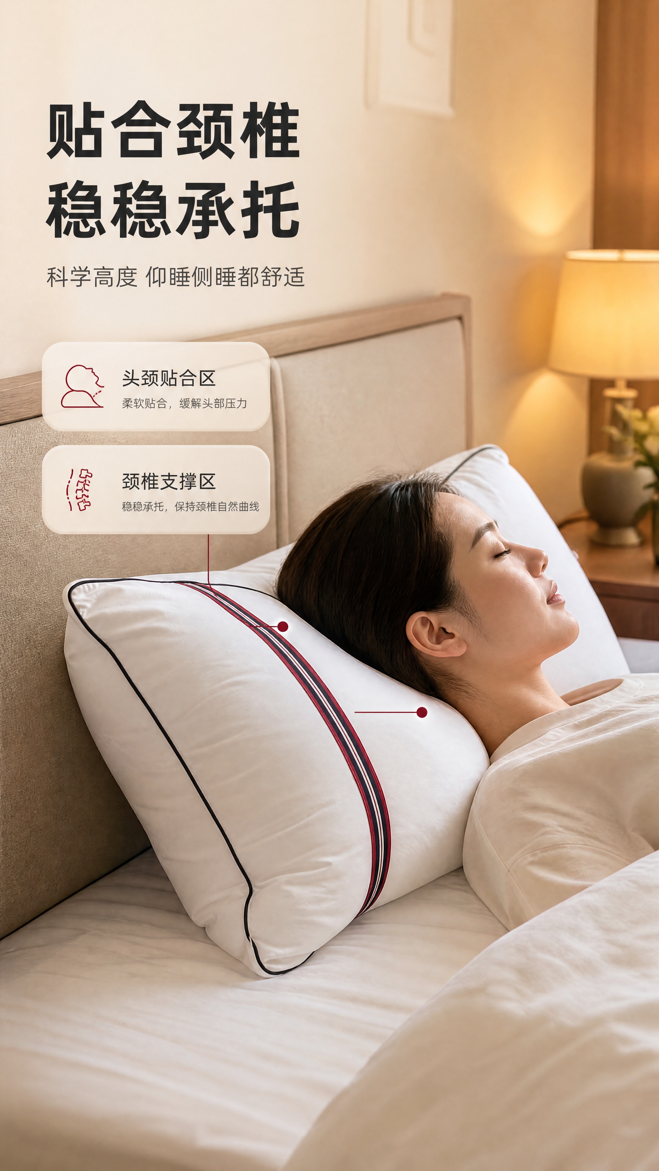 [商品] 使用【图1】白色羽丝绒枕芯；保留枕芯的长方形结构、白… - 图片创意预览