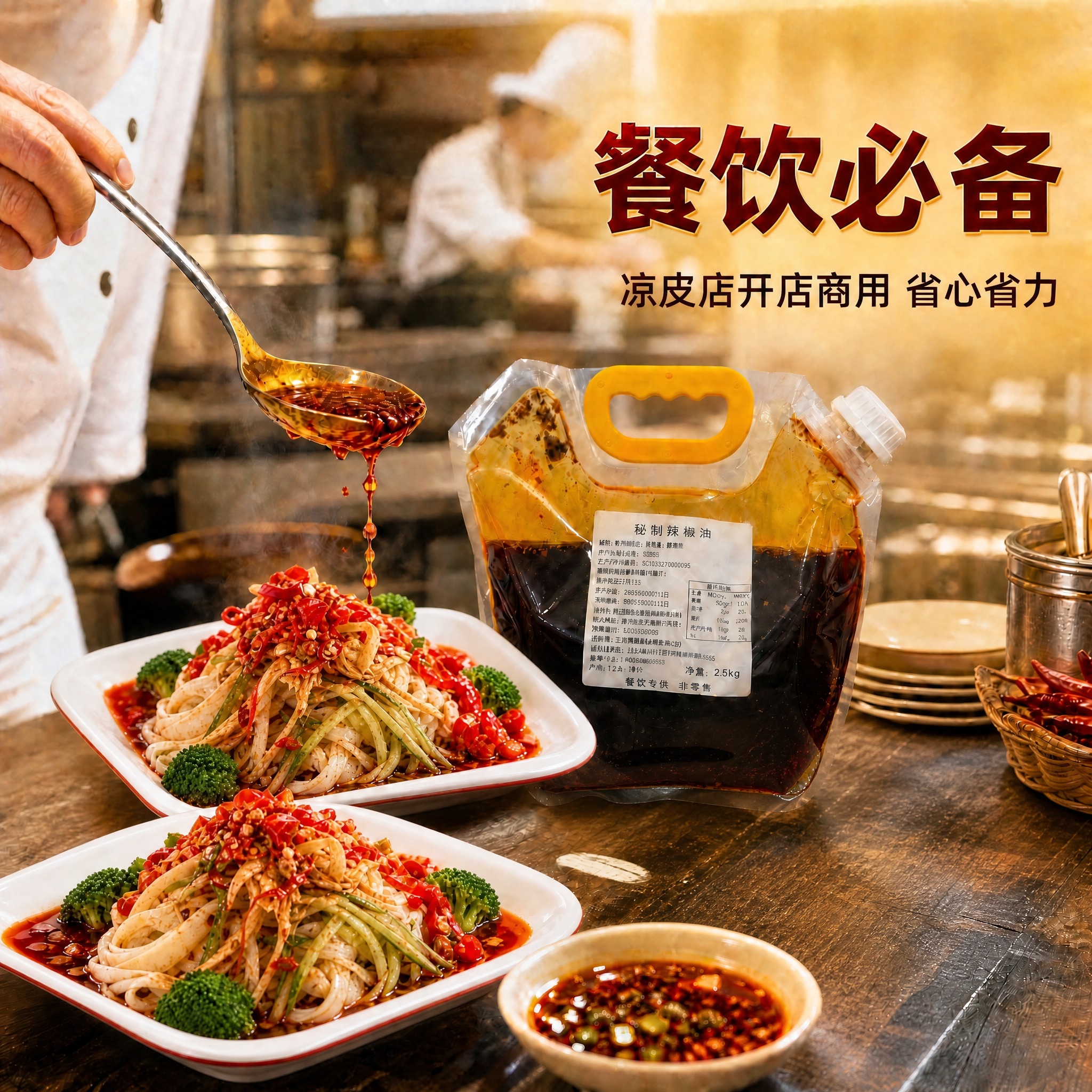 去掉图片右下方的饺子碗（红油抄手碗），将该位置替换为与周围一致… - 图片创意预览