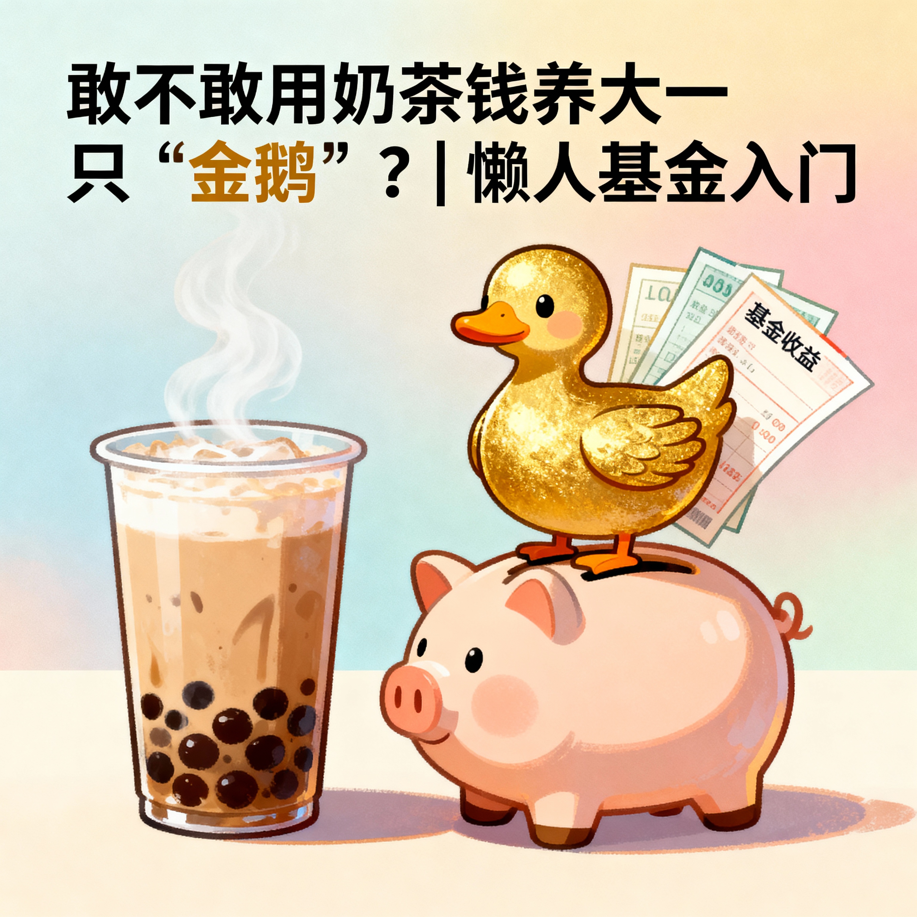 🥤敢不敢用奶茶钱养大一只“金鹅”？｜懒人基金入门 - 图片创意预览