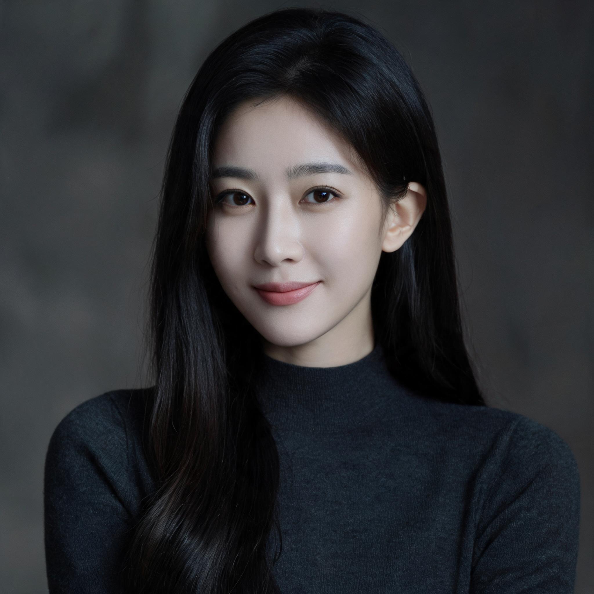 1:1比例东方女性歌手半身像，年龄28-32岁，长发柔顺自然，… - 图片创意预览