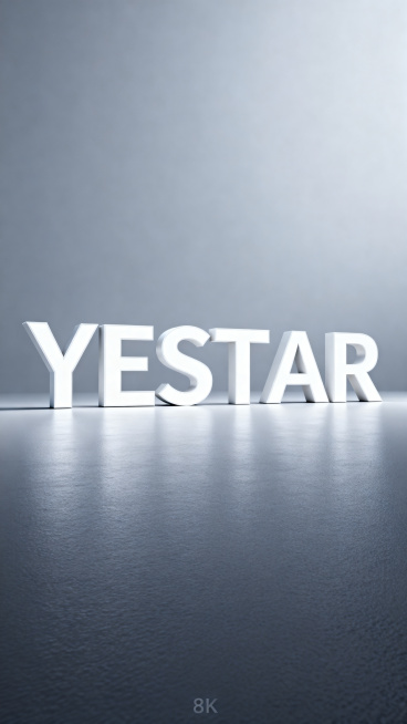 极简医美品牌背景，巨大的白色3D立体字母"YESTAR"，浅灰渐变背景，高级质感影棚背景，8K高清，无人物，仅背景，高级光影，质感细腻预览效果