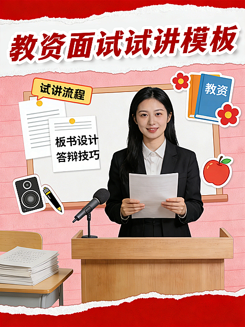 教资面试试讲模板小红书封面