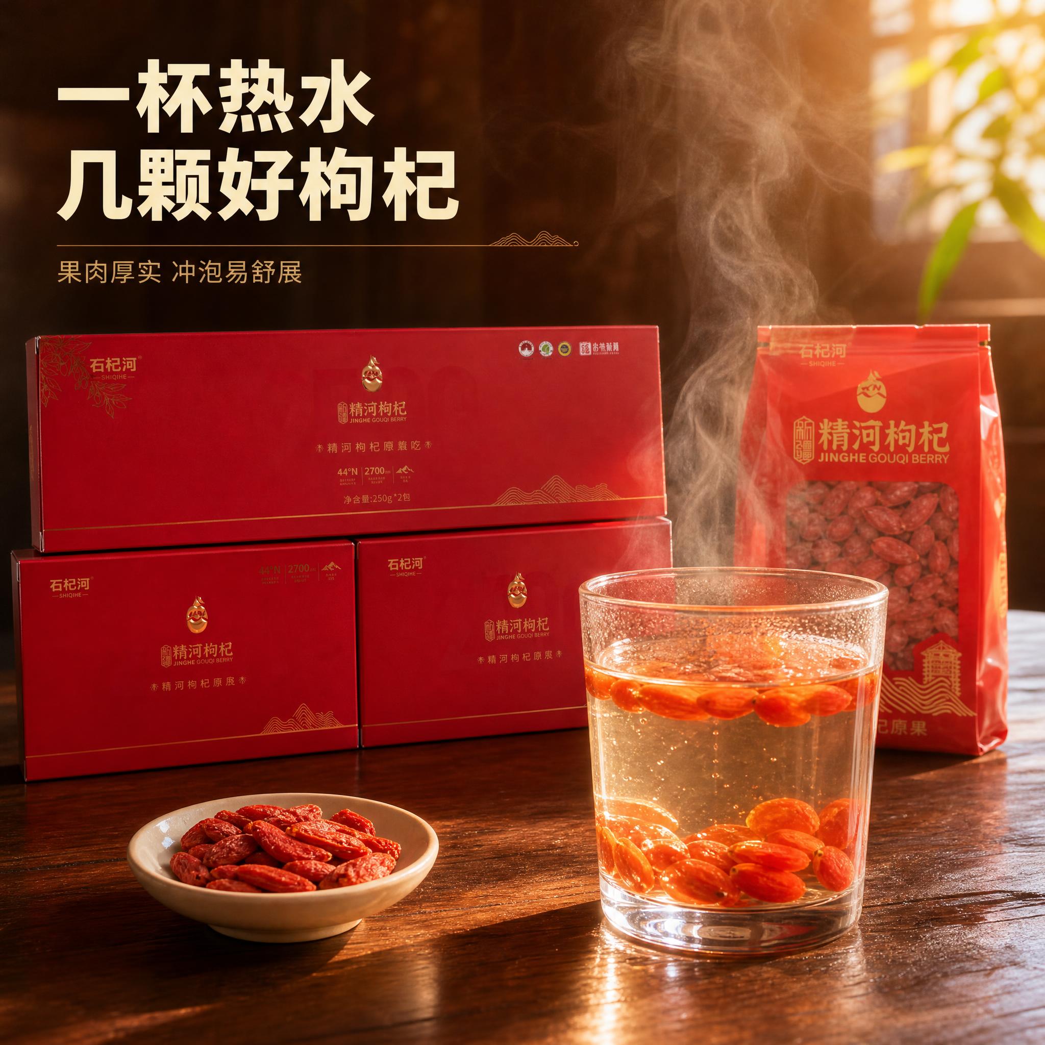 【主图4 使用场景】精河枸杞（品牌：石杞河）主图，主题：日常冲… - 图片创意预览
