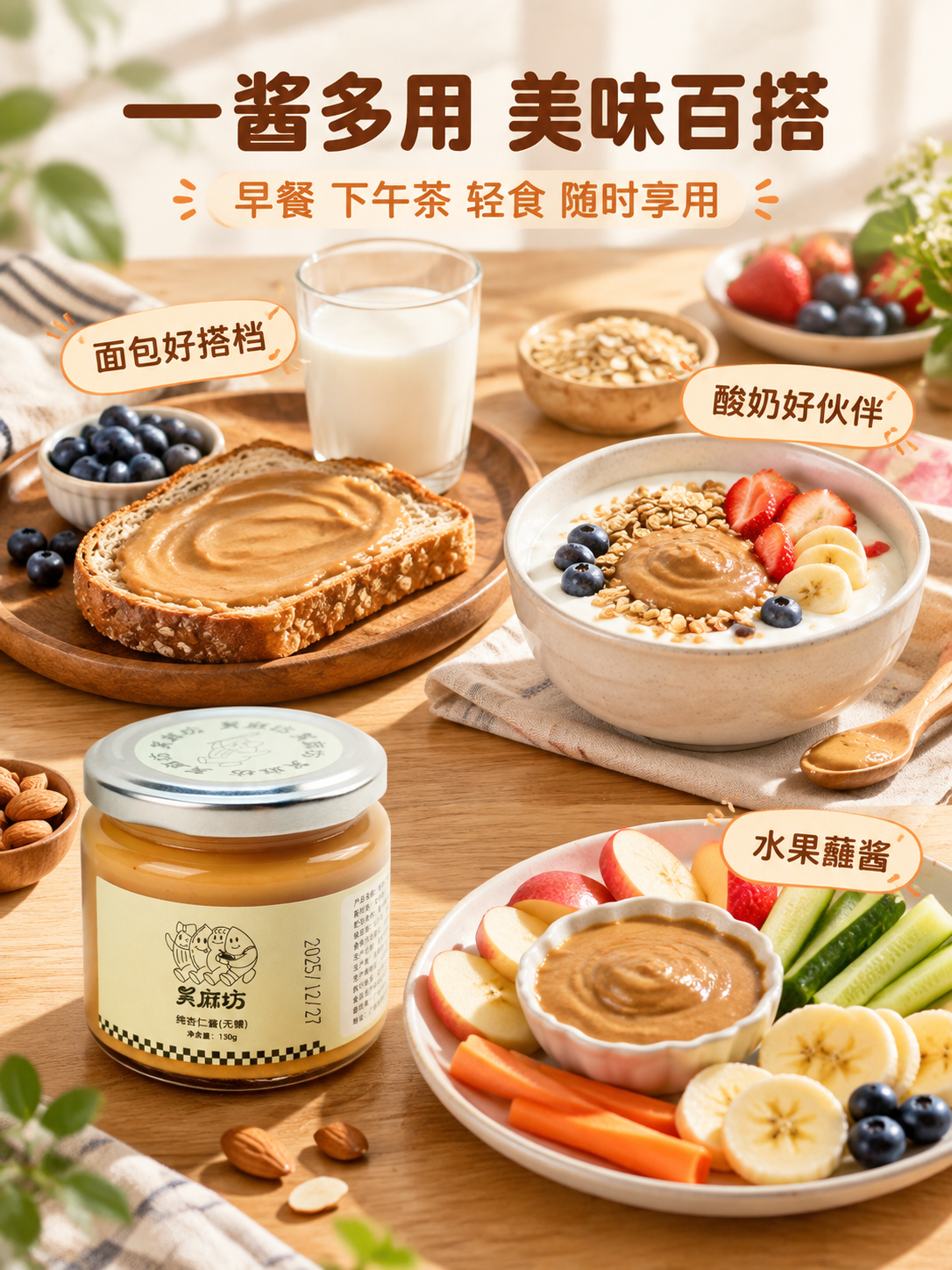 [主图-4] 场景与食用方式，主题：多种吃法 百搭美味。核心任… - 图片创意预览