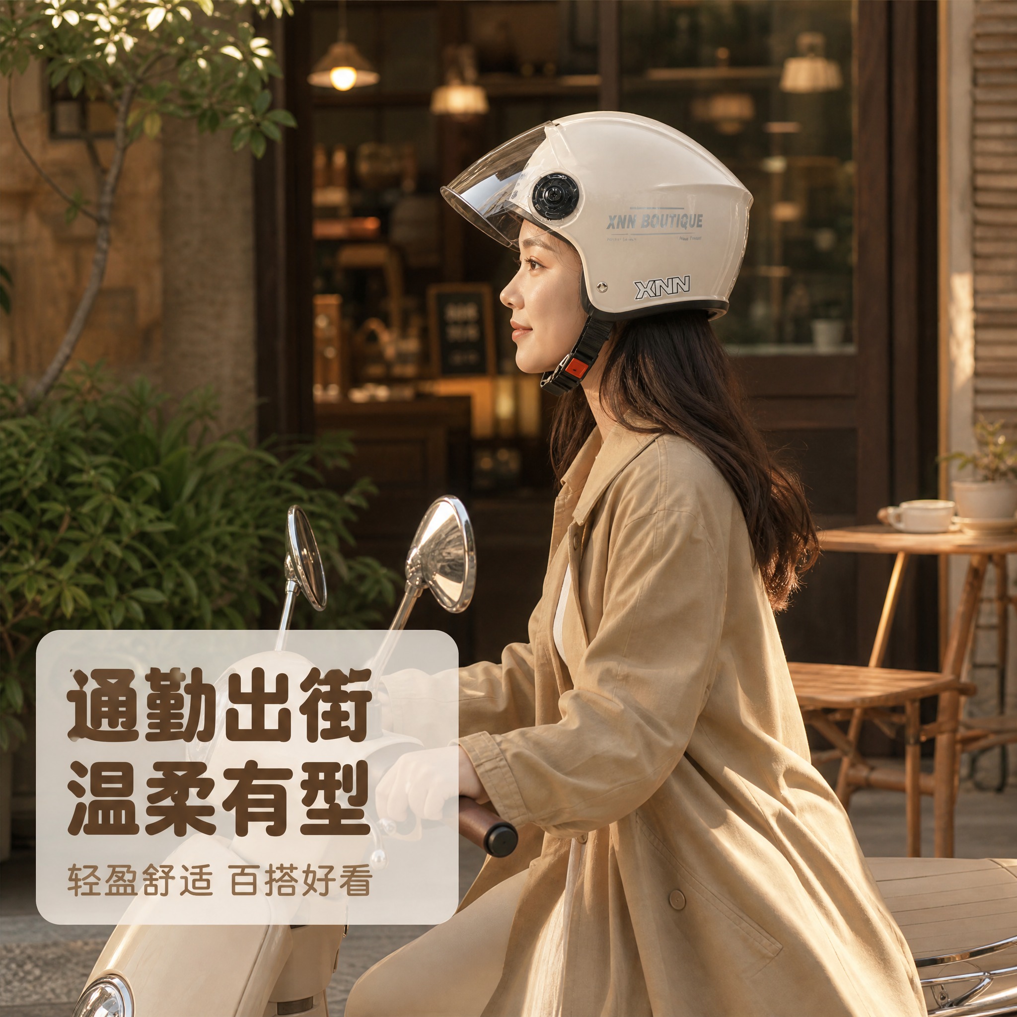 [主图-4] 场景/使用体验，展示头盔真实佩戴骑行场景，体现使… - 图片创意预览