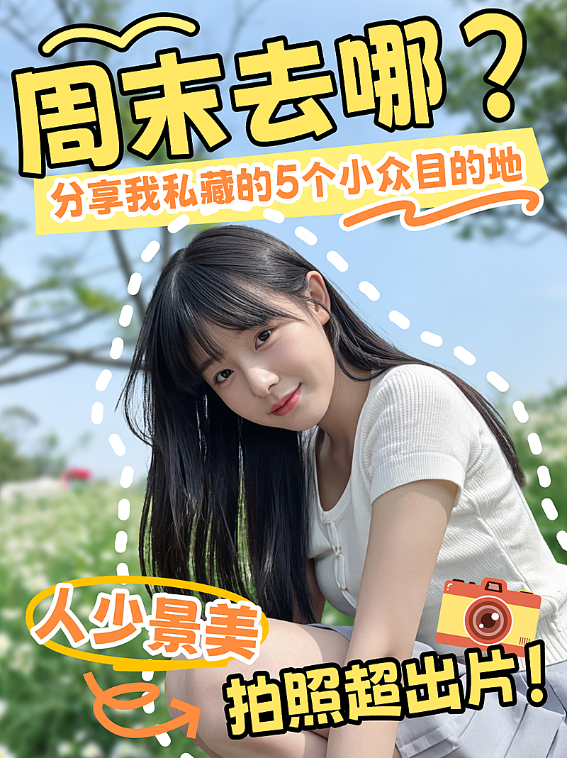 周末假日出游拍照分享吸睛松弛感人像小红书封面