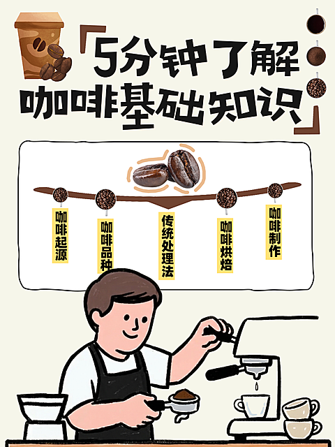 知识图解 知识科普小红书封面咖啡培训