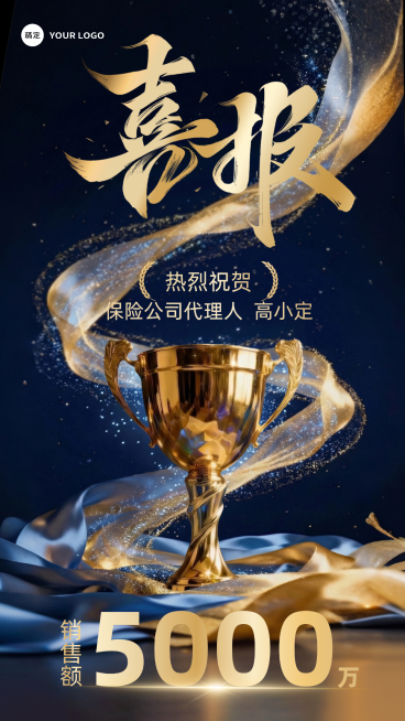 金融奢华感业绩喜报战报预览效果