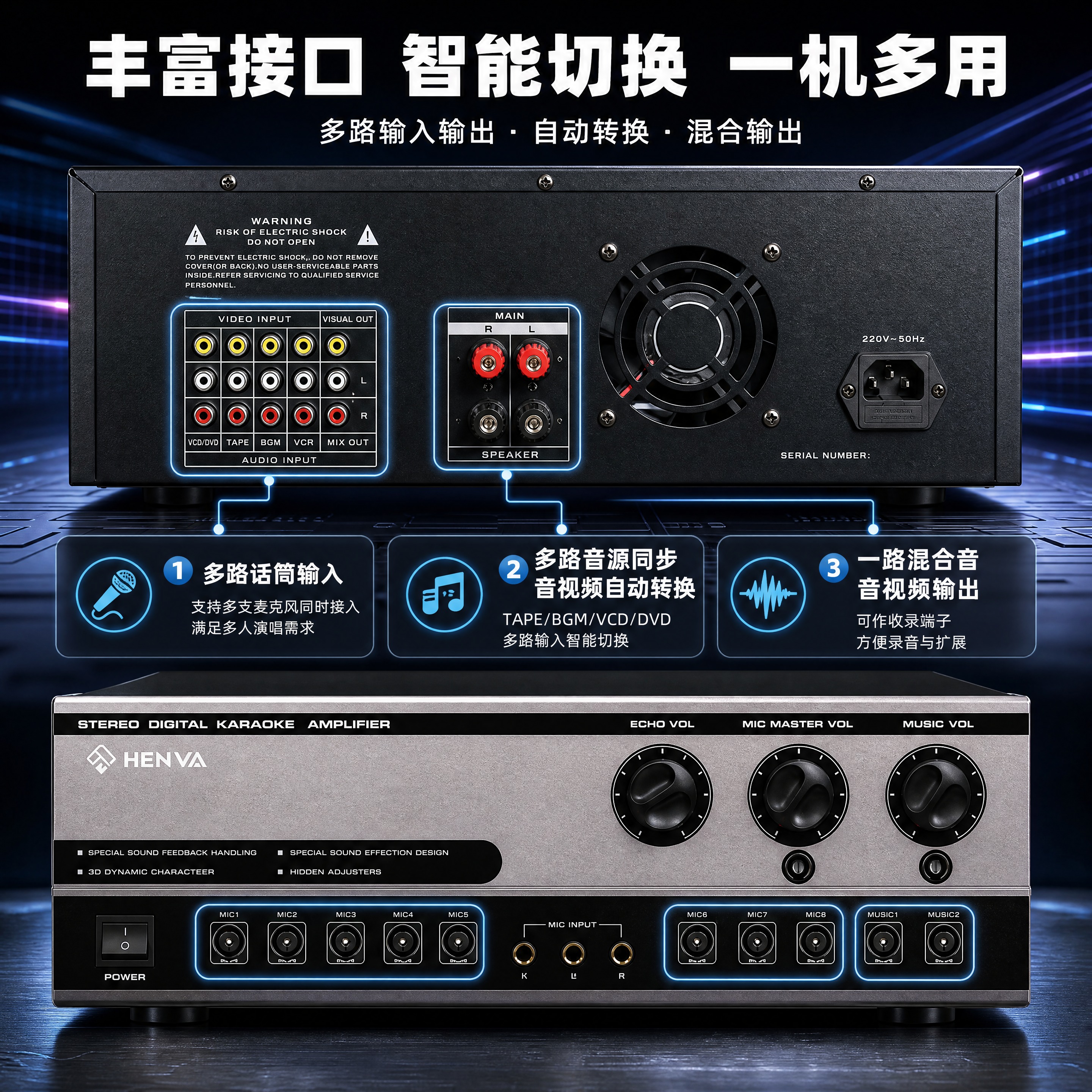 [商品] 使用【图1】HENVA HA-P220功率放大器（含… - 图片创意预览