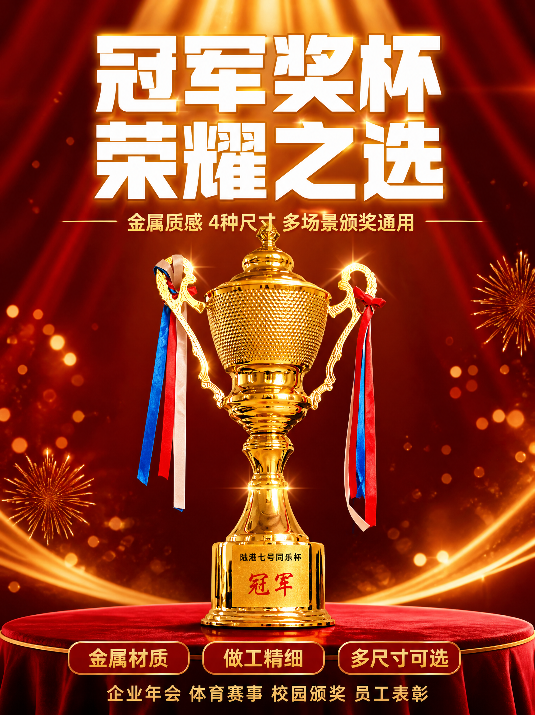 [商品] 使用【图1】金色金属奖杯（陆港七号同乐杯 冠军款）；… - 图片创意预览
