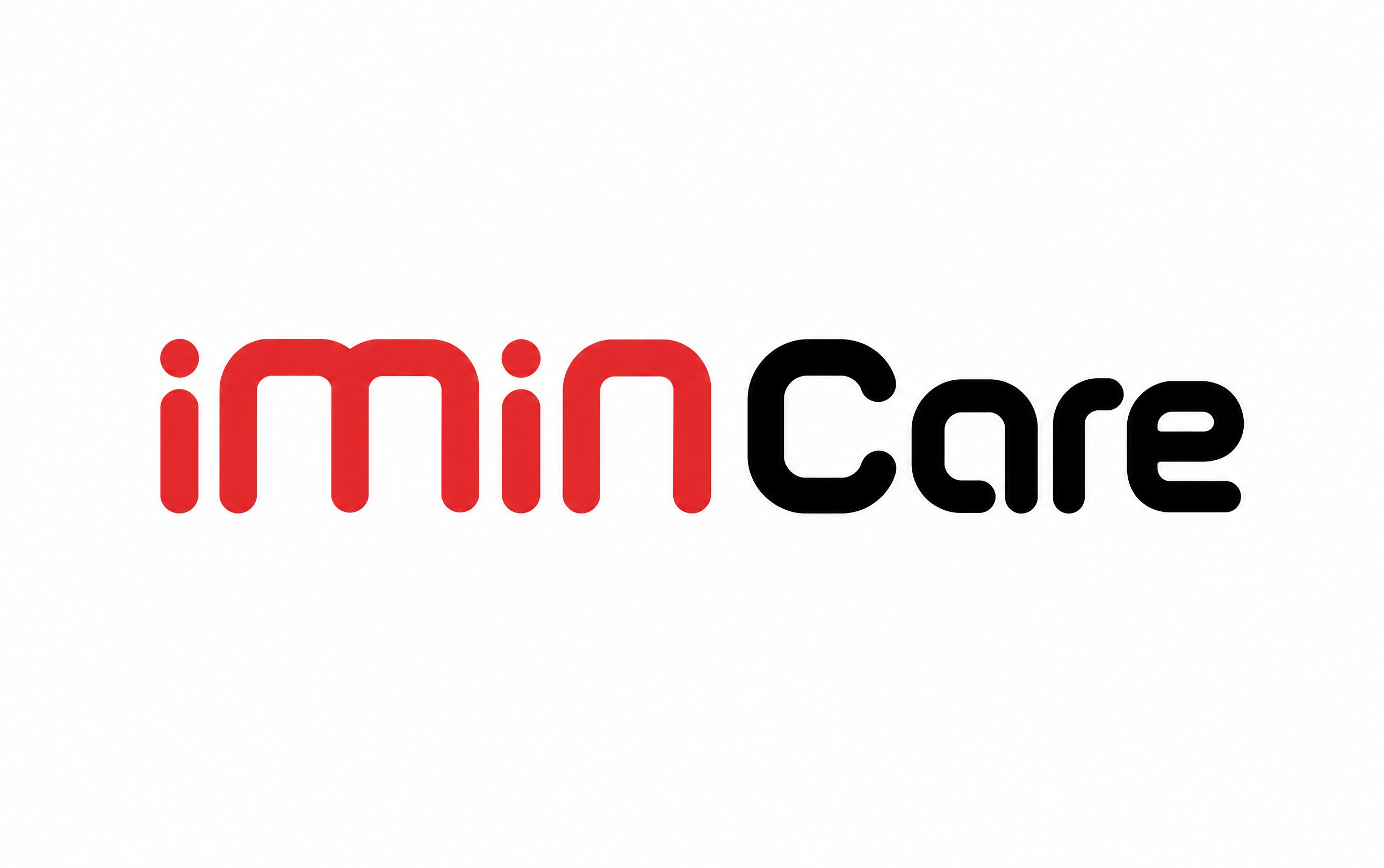 在imin红色logo的右侧紧接添加黑色的"Care"四个字母… - 图片创意预览