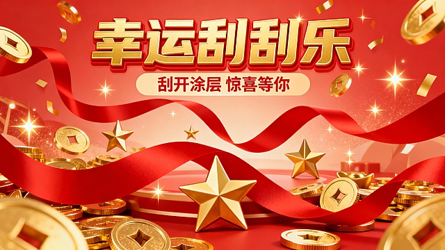 帮我做一个尺寸1920*1080像素.主题为幸运刮刮乐的背景