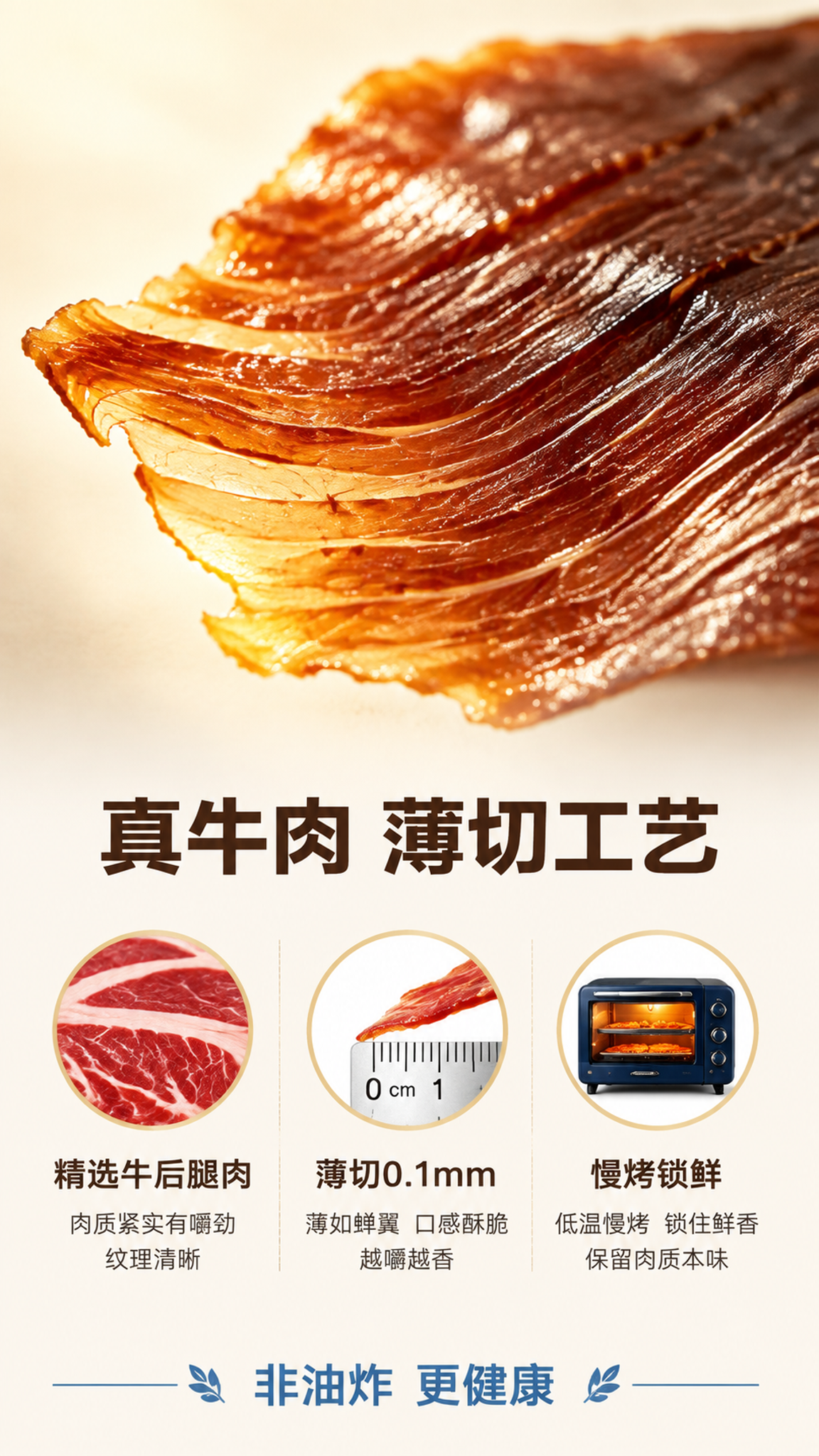 [第2张] 详情页成分工艺展示-牛薄脆真材实料干净标签页。本张… - 图片创意预览