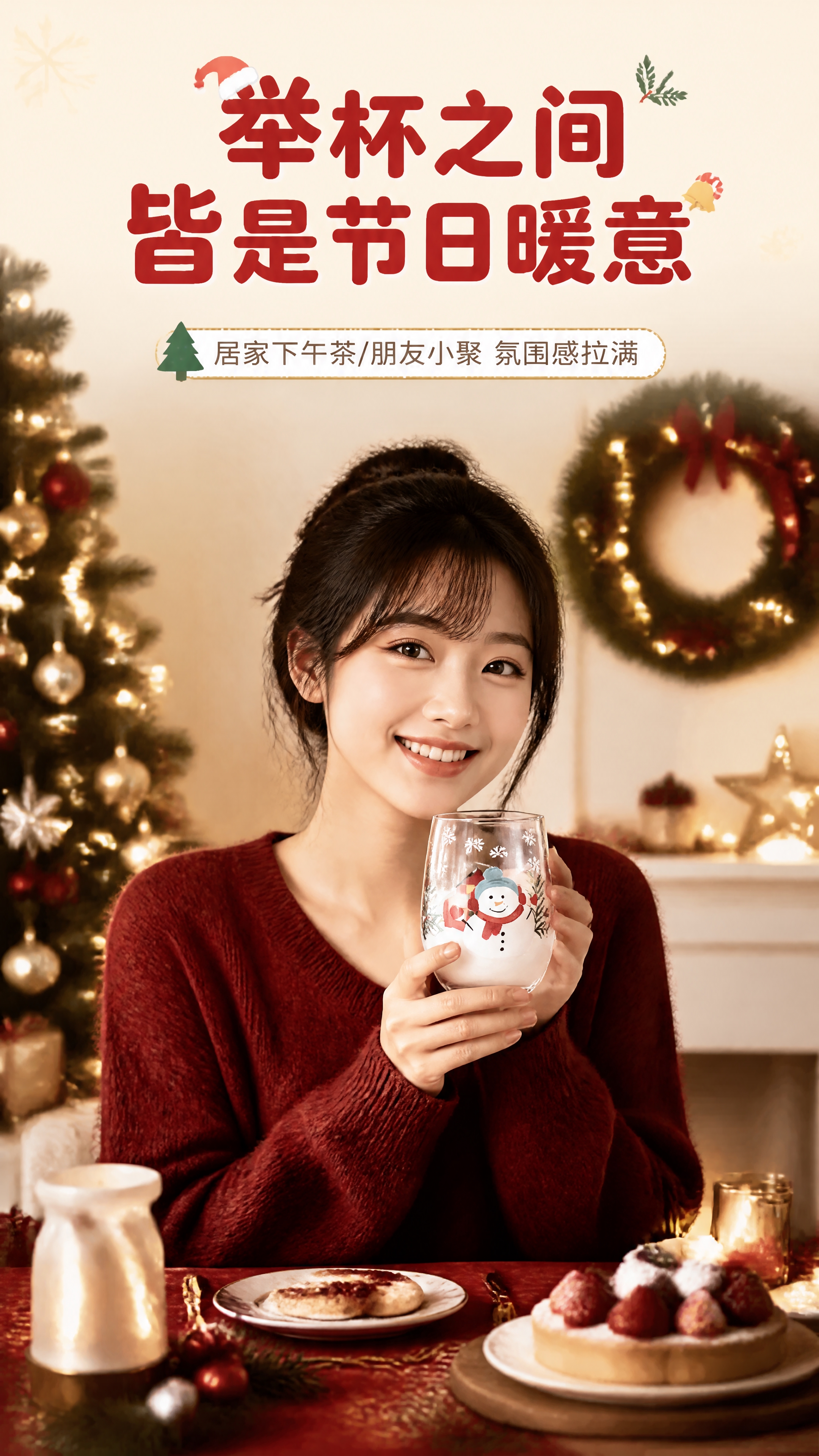 [商品] 使用【图1】雪人款圣诞玻璃杯；保留杯子造型、雪人图案… - 图片创意预览