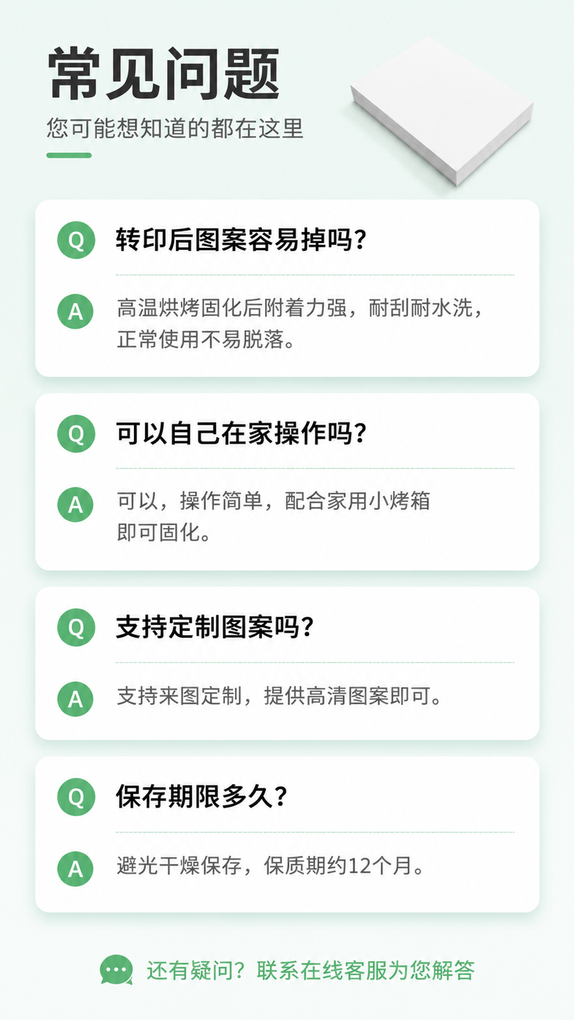[第13张] 常见问题页-FAQ解答与使用注意事项。本张使用【… - 图片创意预览