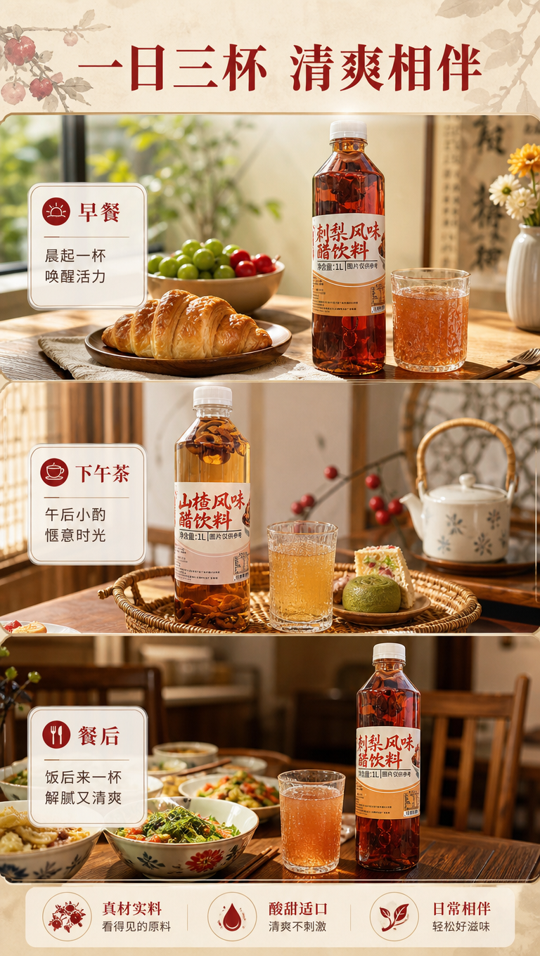 [商品] 使用【图1】中的刺梨风味醋饮料瓶与山楂风味醋饮料瓶；… - 图片创意预览