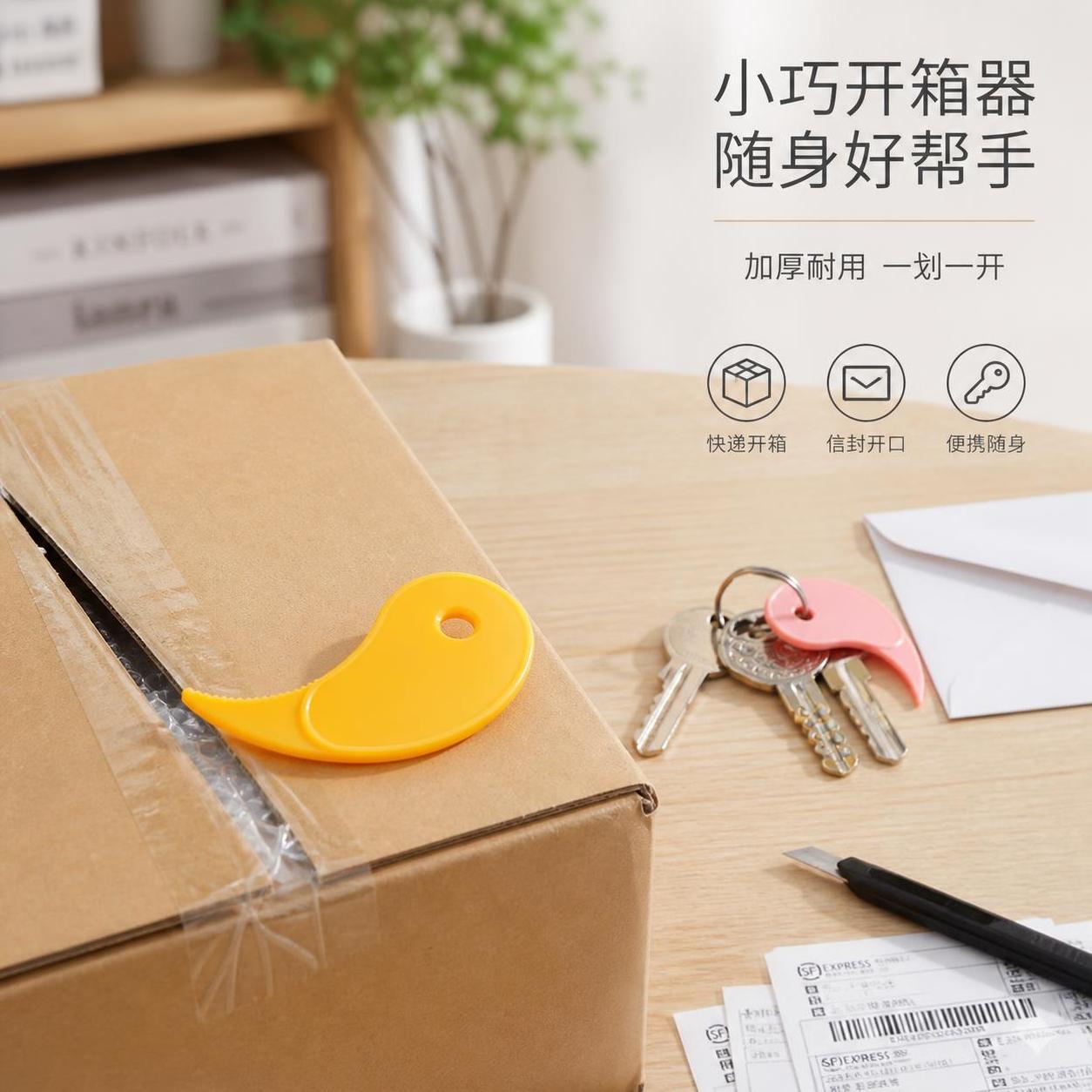 [单张主图] 一次性开箱器 简约日常高级氛围感主图 快递开箱桌… - 图片创意预览