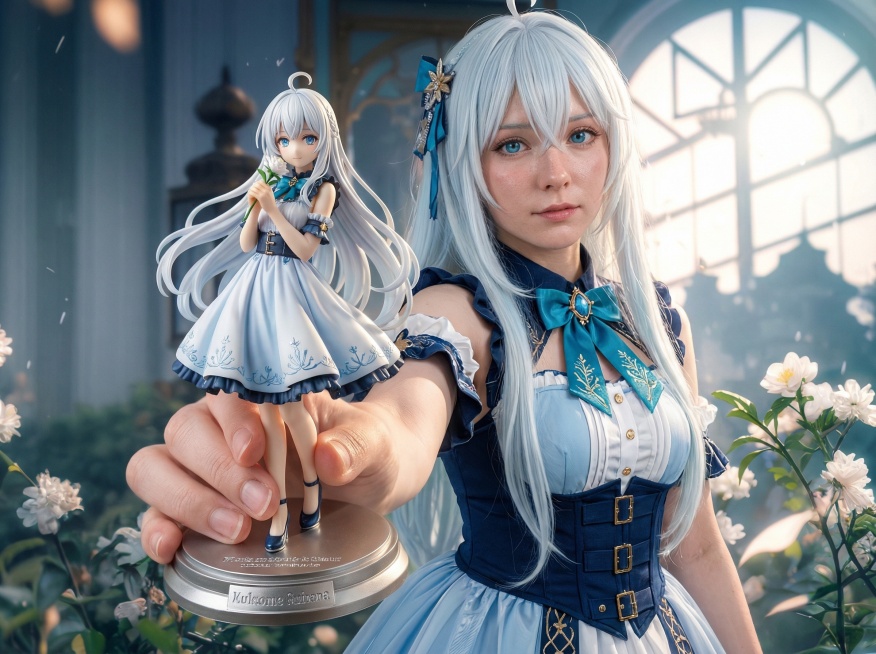 生成一张现实生活中扮演该角色的 cosplayer 照片，真人皮肤质感高度逼真，细腻的毛孔、自然的光影过渡均清晰呈现，发型、配饰与服装完全遵循角色设定，从纹样刺绣到饰品材质都精准还原。cosplaye预览效果