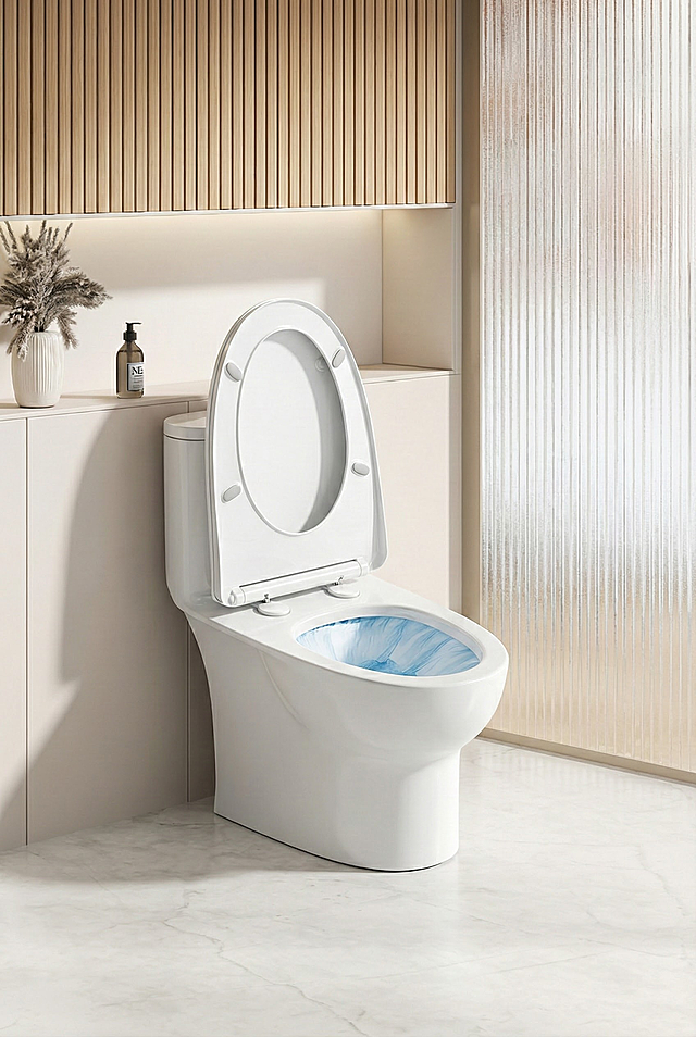 将图1的马桶替换到图2的场景上