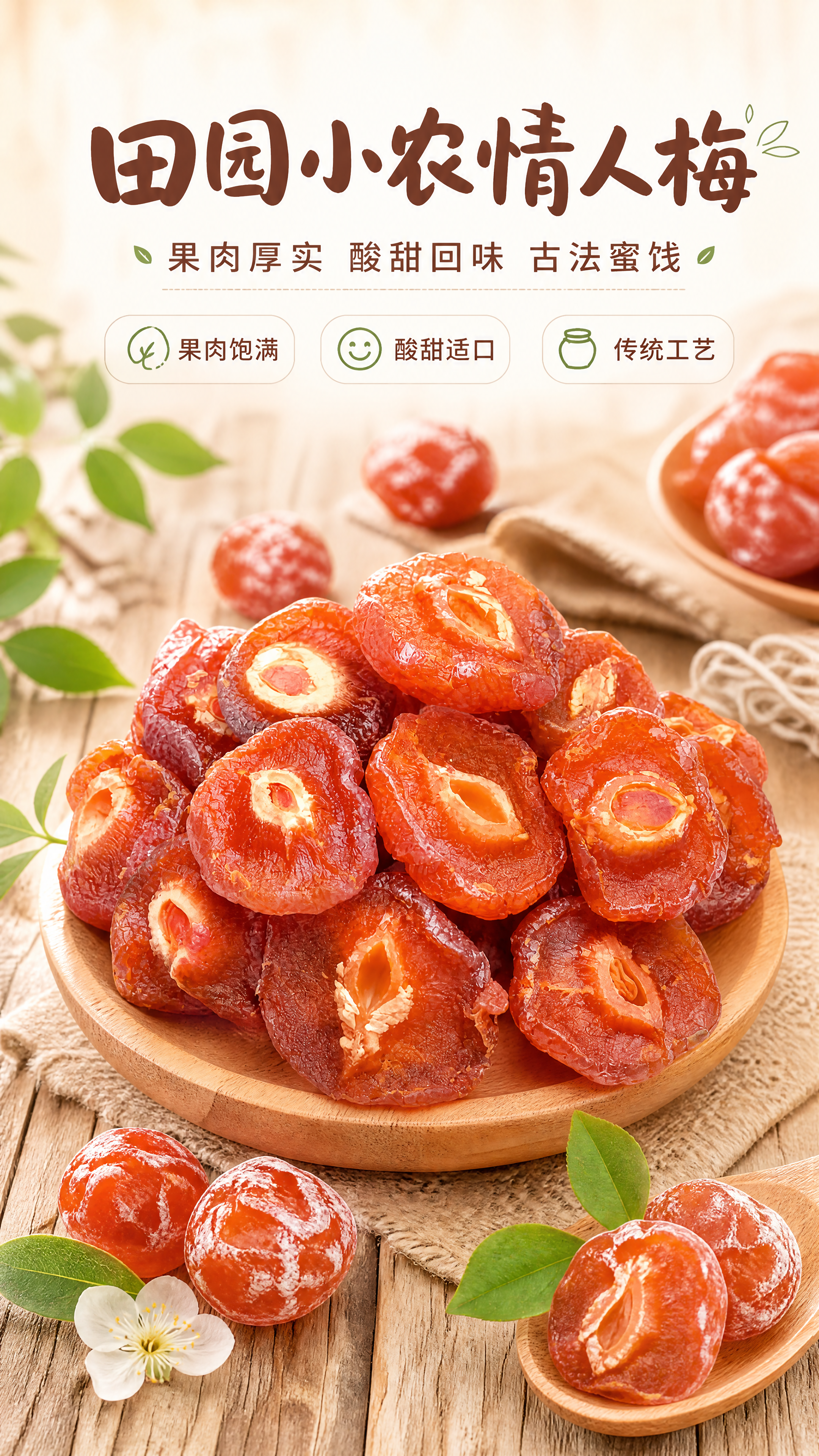 [商品] 使用【图1】半梅切片和【图2】整颗情人梅组合；保留情… - 图片创意预览