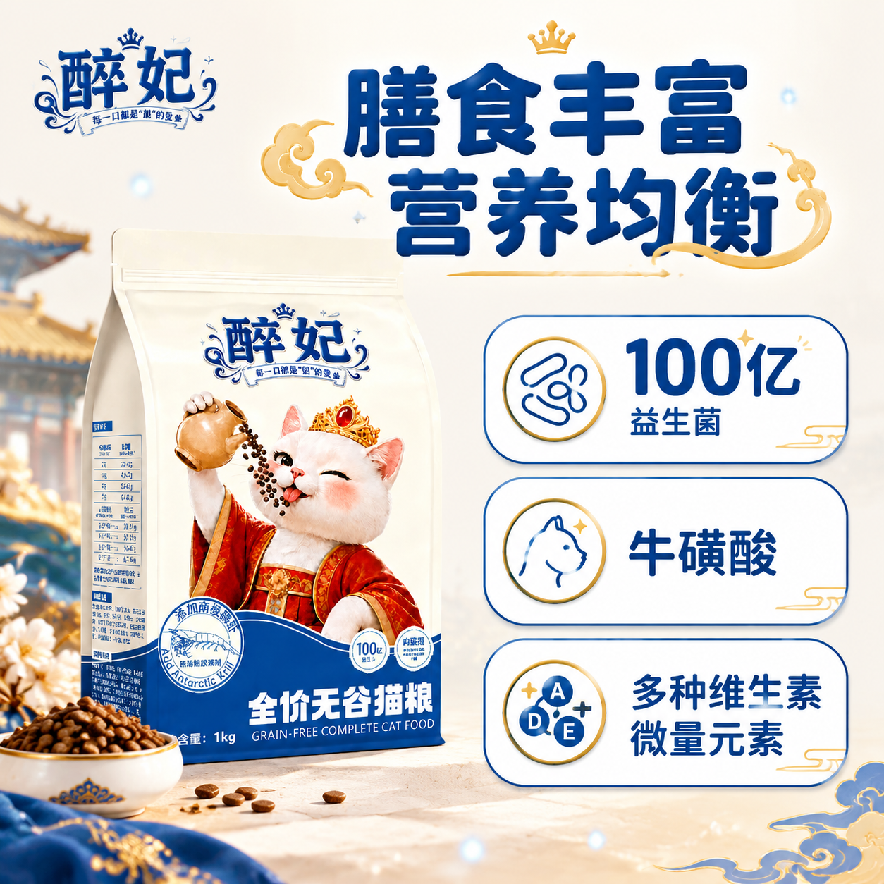[主图-5] 100亿益生菌 牛磺酸 多种维生素微量元素 膳食… - 图片创意预览