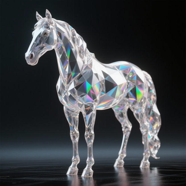 3D水晶质感马预览效果