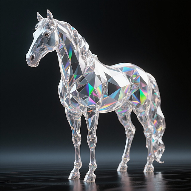 3D水晶质感马