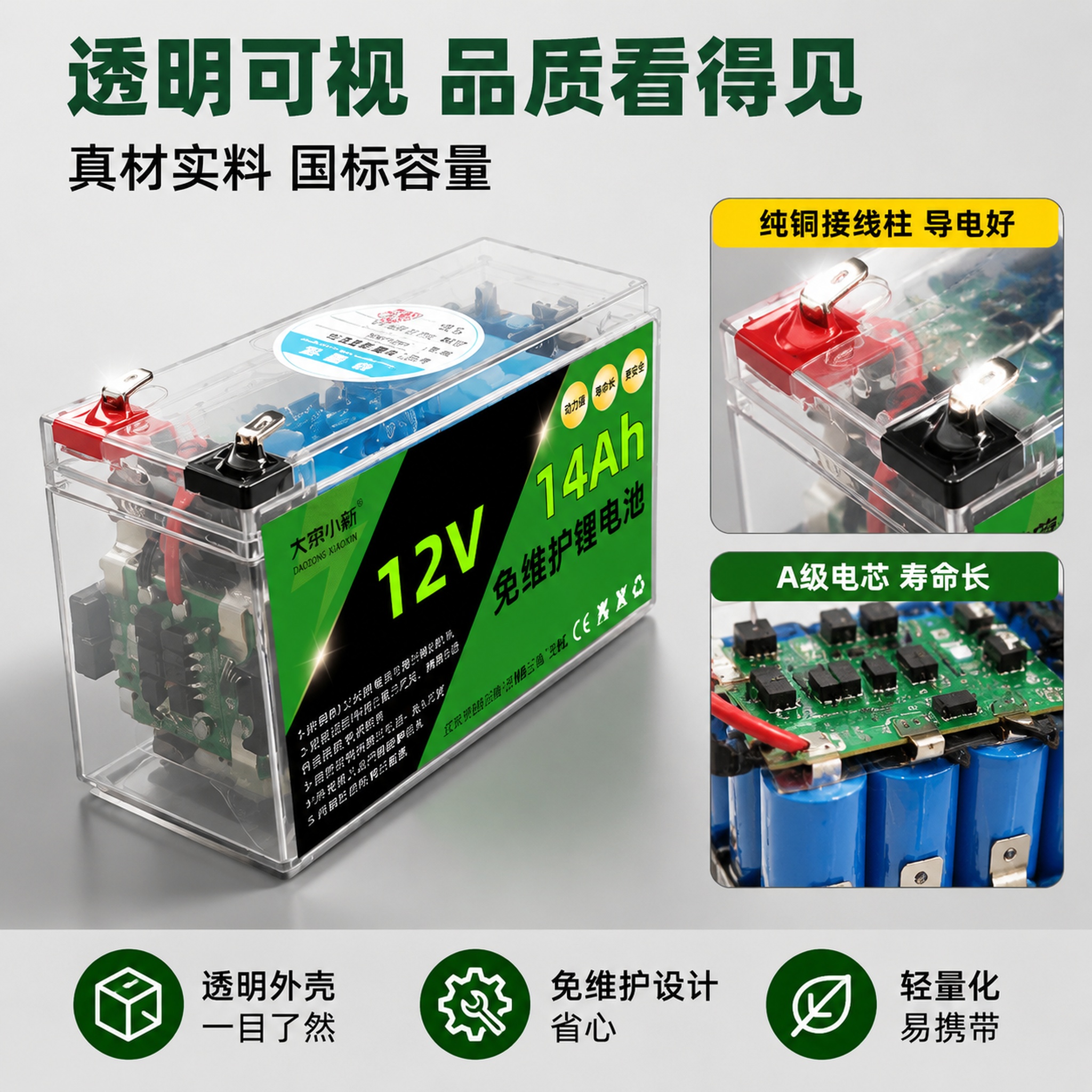 [主图-3] 材质工艺细节特写图，突出透明外壳与内部精工品质。… - 图片创意预览