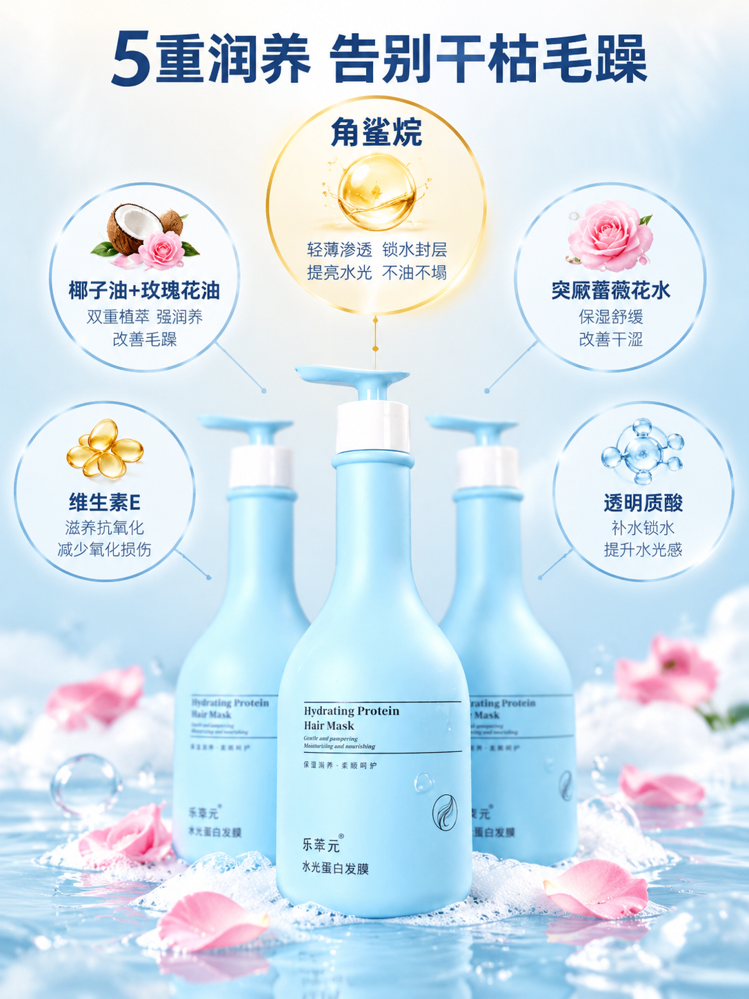 [主图-5] 生成淘宝/天猫3:4竖版成分矩阵主图，主题为5重… - 图片创意预览