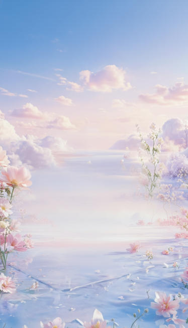 去掉图中的产品和人物还有文字，再生成一张类似的背景图，不要大面积是鲜花，不要一模一样 图片比例是9：16预览效果