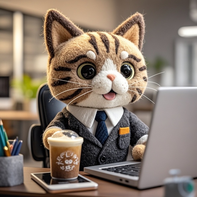 狸花猫拿着奶茶打工，狸花猫要真实预览效果