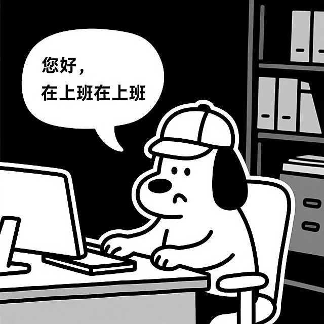 您好，在上班在上班