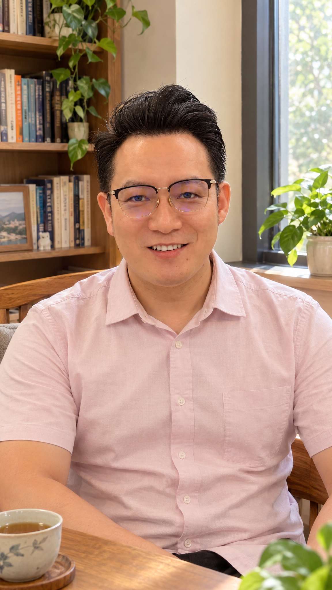 以参考图中人物的面部、五官比例与微笑表情为严格依据，生成一张真… - 图片创意预览