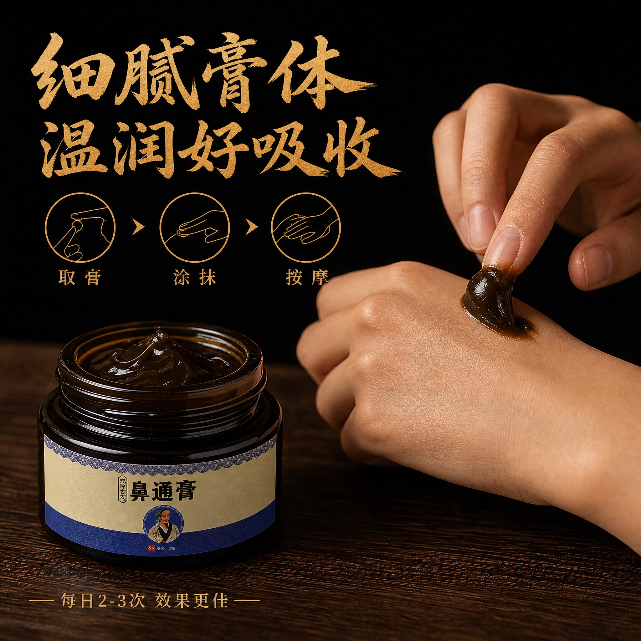 [主图-4] 质地与使用展示，暗调中式古风风格，干净桌面只放开… - 图片创意预览