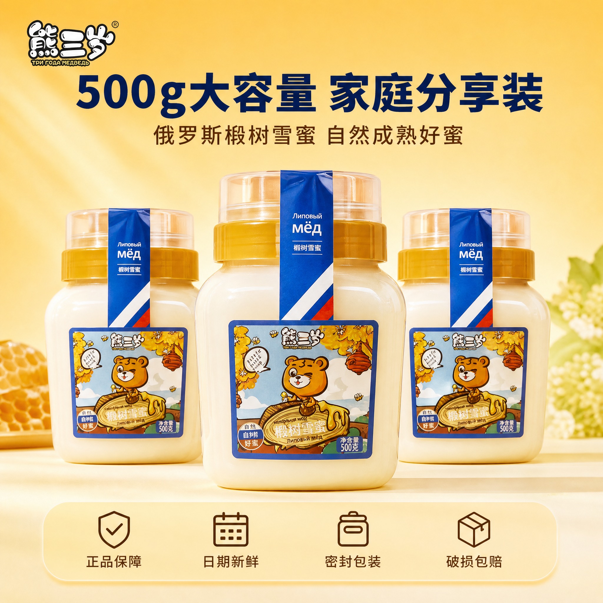 [主图-5] 规格与服务承诺 500g家庭装 打消顾虑促进转化… - 图片创意预览