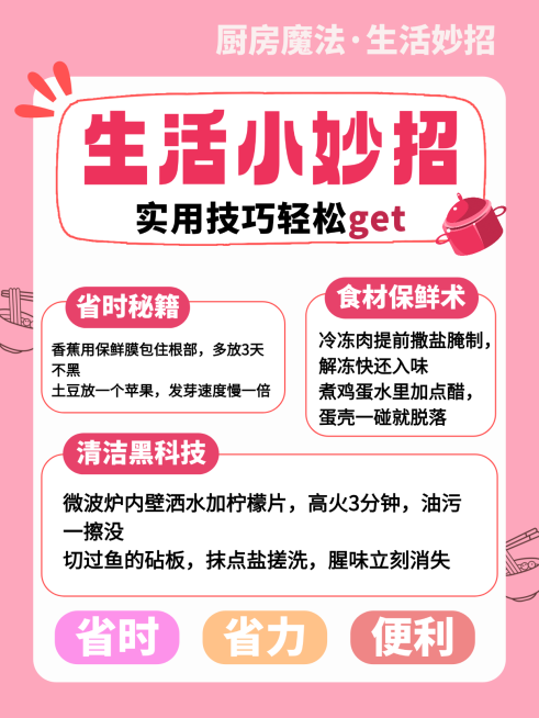 生活知识科普宣传小红书配图预览效果