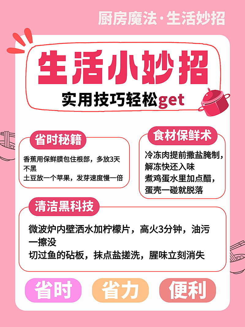 生活知识科普宣传小红书配图