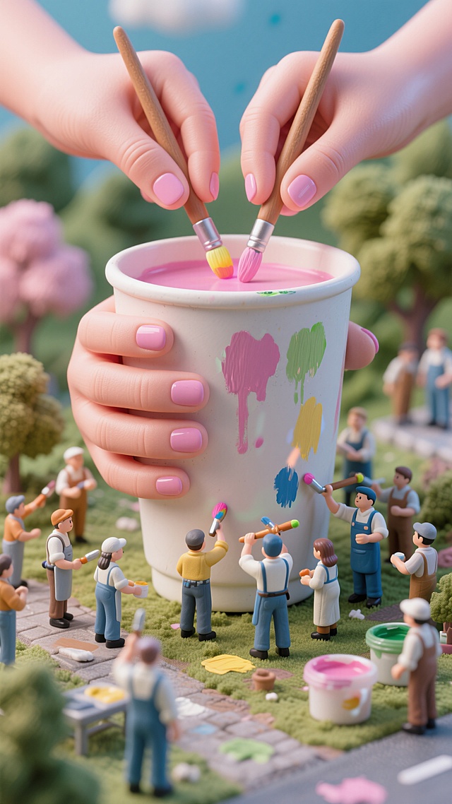 指甲油 微缩景观