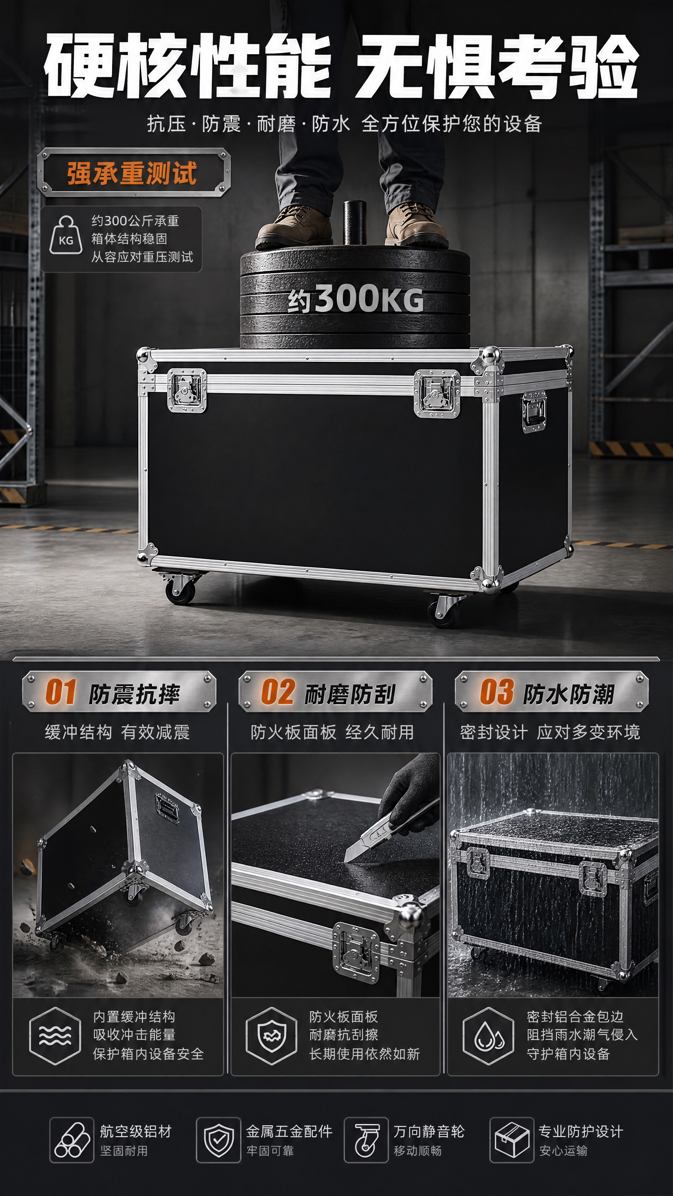 [商品] 使用【图1】黑色铝合金航空箱；保留整体结构、铝合金包… - 图片创意预览
