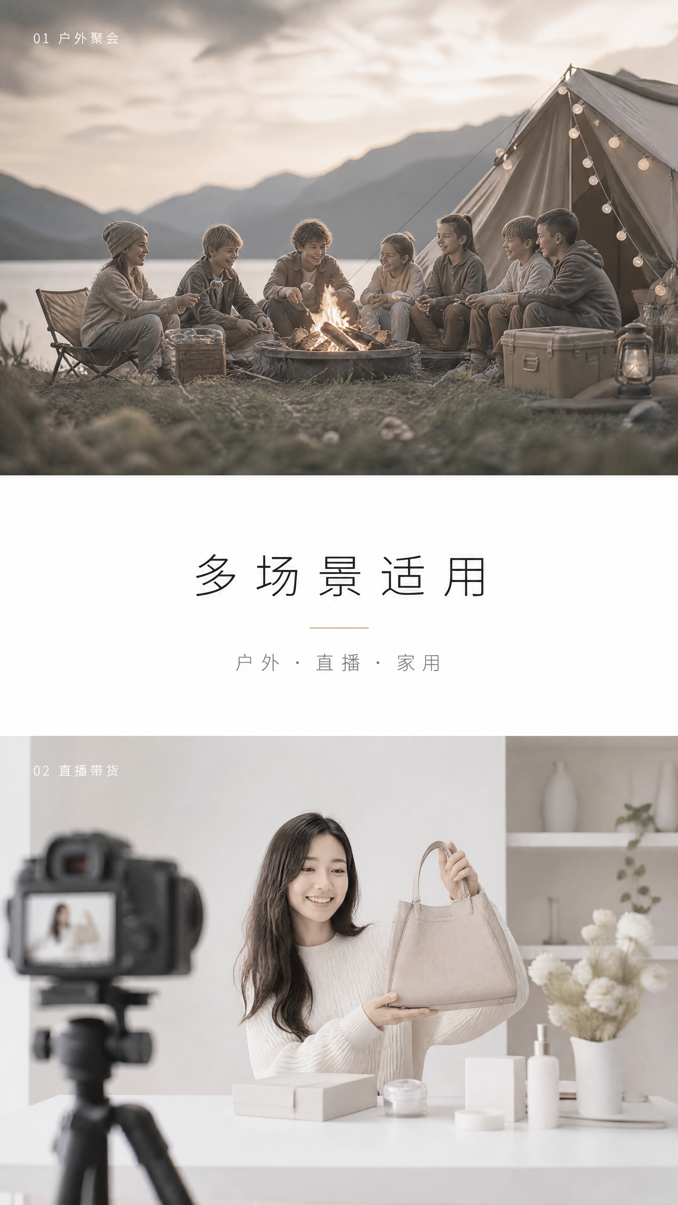 [商品] 使用【图9】应用场景（户外活动+直播带货）；保留场景… - 图片创意预览
