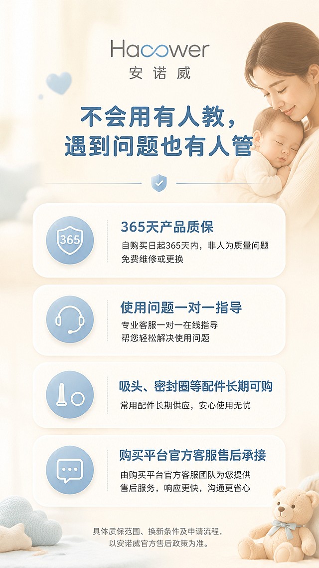 全部图片风格改为：风格：温馨亲和/母婴向，柔化场景低饱和度
色彩：米白色（背景，柔和不刺眼）＋浅天蓝色（强调，传递安心感），产品保持原色
字体：中等圆润无衬线体（亲和感）＋中等干净无衬线体（正文清晰）
色温：暖调
光质：柔光，突出温和质感，并从消费者跟妈妈的角度检查有没有问题