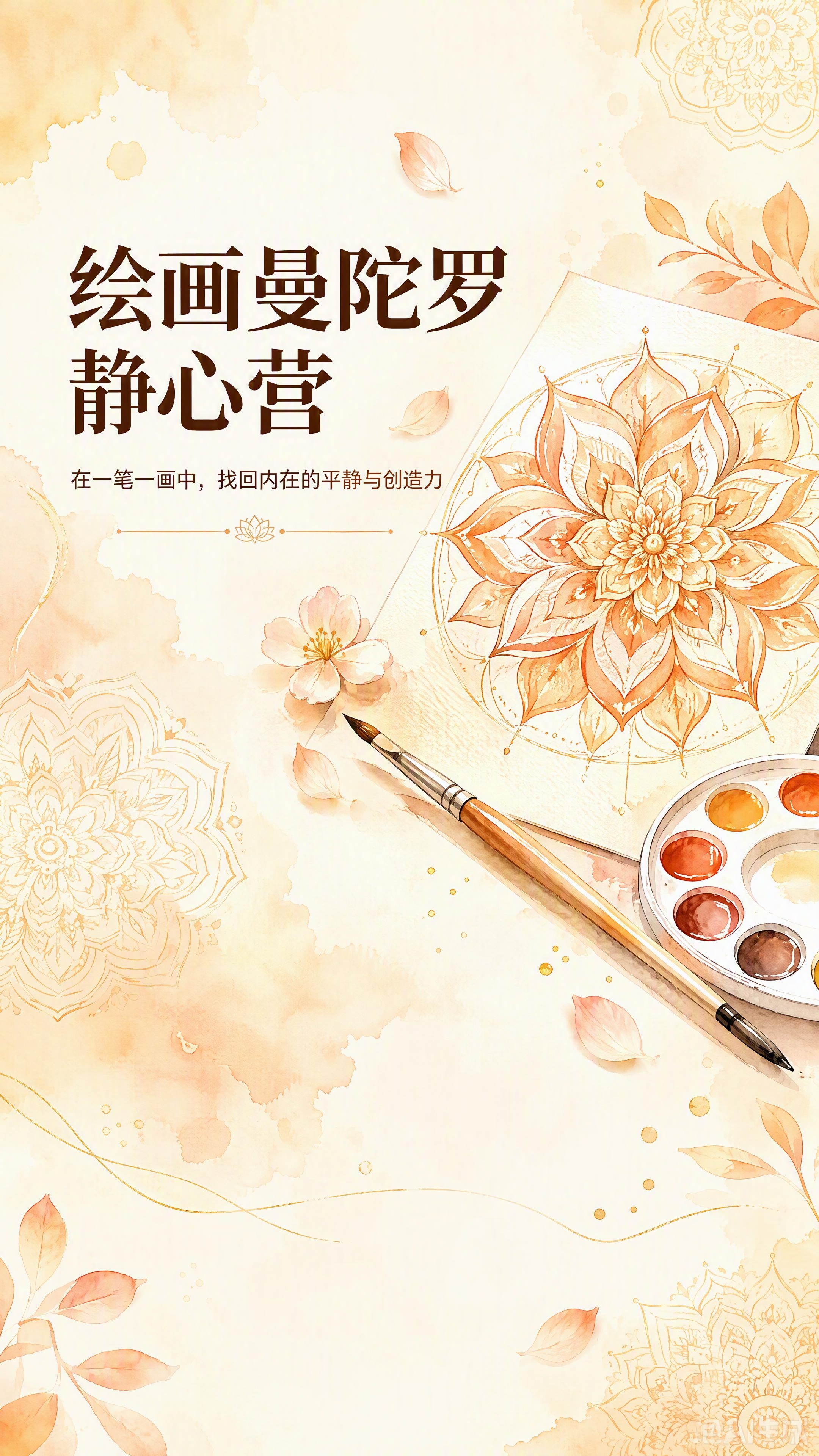 [第1张] 绘画曼陀罗静心营活动长图头图主视觉。本张使用【图1… - 图片创意预览