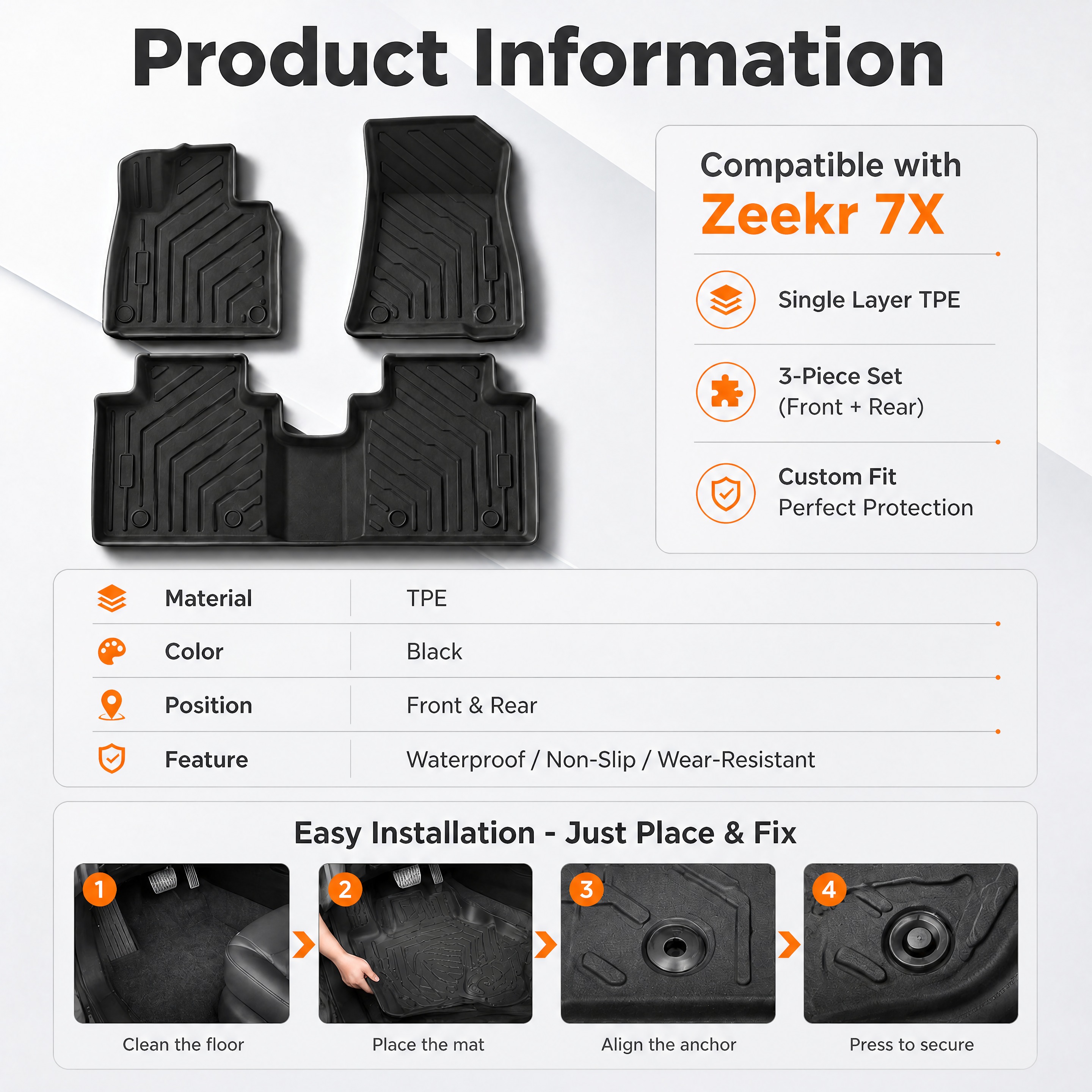 将这张Zeekr 7X TPE脚垫头图详情页的背景颜色调亮，改… - 图片创意预览