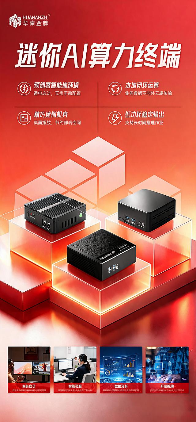 保持画面中所有文字内容、产品造型、布局构图、尺寸比例完全不变，优化产品的投影效果使其与红色渐变背景和透明亚克力展台自然融合，统一灯光方向和光影质感，提升整体画面的像素清晰度和细节锐度，让产品、展台、背景光影过渡自然协调