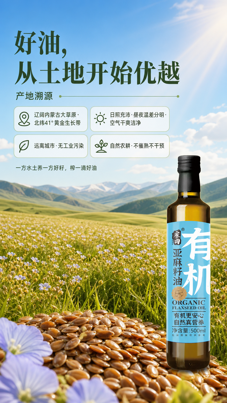 [商品] 使用【图1】塞冉有机亚麻籽油500ml瓶装；保留全部… - 图片创意预览