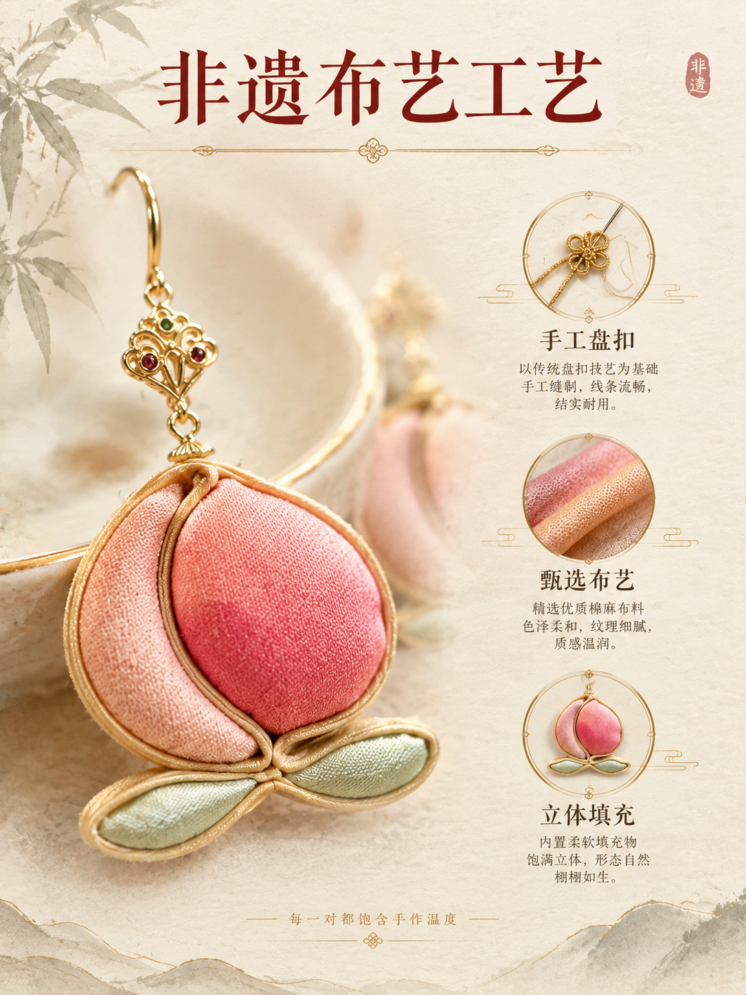 [主图-11] 主题：布艺材质与工艺说明，突出非遗盘扣的文化价… - 图片创意预览
