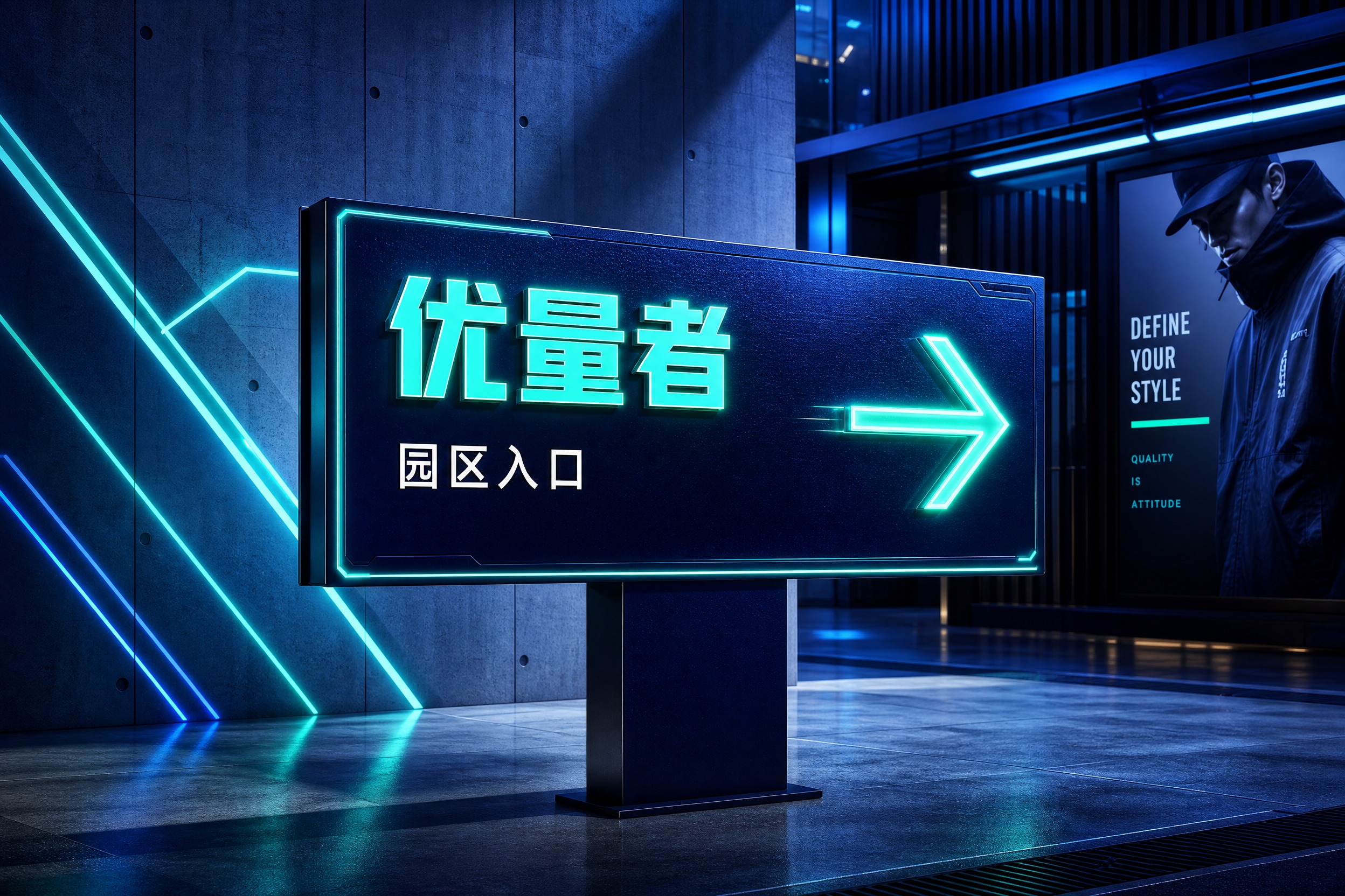 科技感指示牌 - 图片创意预览