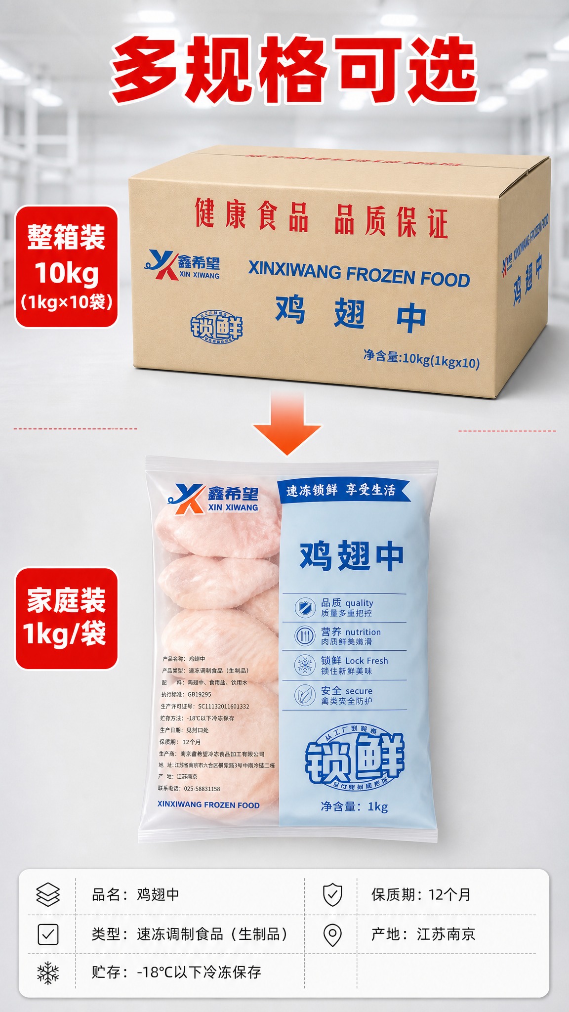[商品] 使用【图6】整箱鸡翅中包装图和【图1】袋装产品图；保… - 图片创意预览