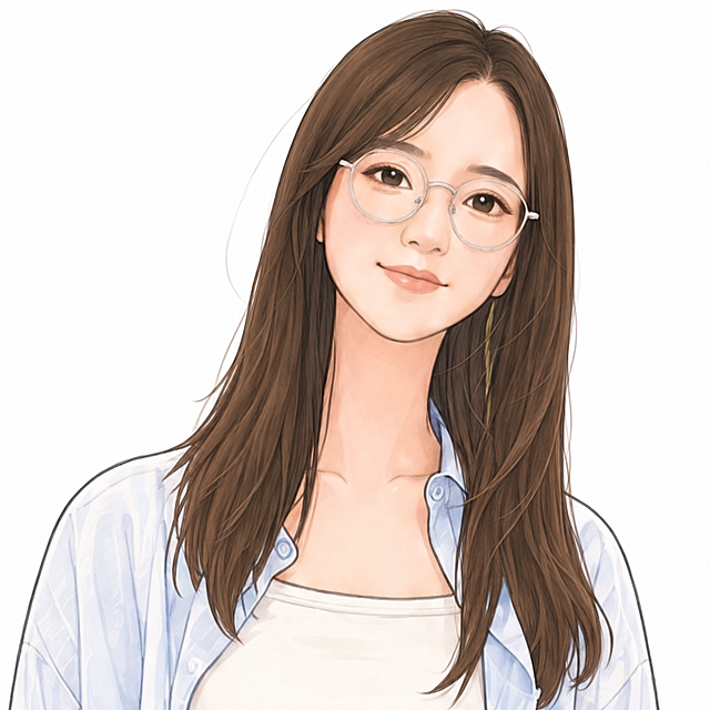 降低头发的光泽感，调整为哑光自然的手绘插画发色，保留整体风格和人物姿势不变